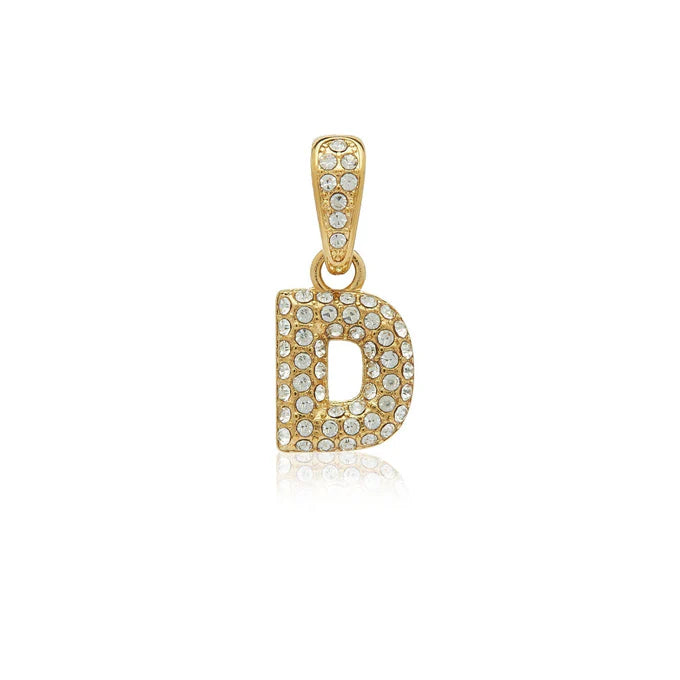 Bubble Initial Tennis Necklace (Gold)