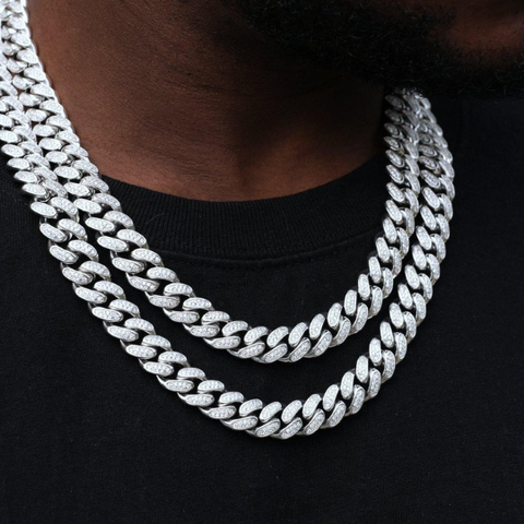 Fully Iced Out Cuban Link Chain 12mm