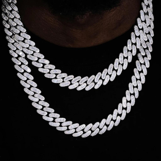 BAGUETTE CUBAN LINK CHAIN 16MM