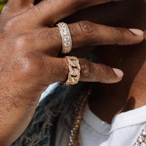 DIAMOND CUBAN LINK RING