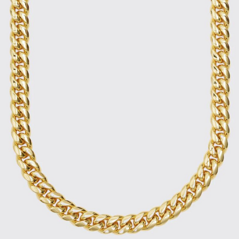 10MM ICED CUBAN CHAIN - GOLD