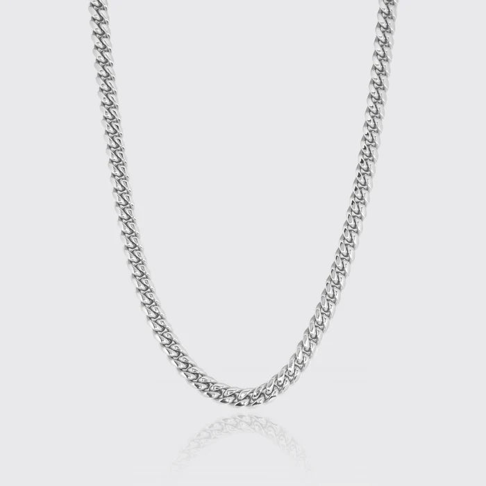 10MM CUBAN CHAIN - WHITE GOLD