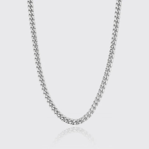 10MM CUBAN CHAIN - WHITE GOLD