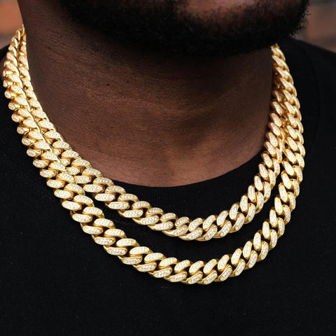 Fully Iced Out Cuban Link Chain 12mm