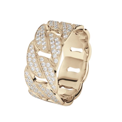 DIAMOND CUBAN LINK RING