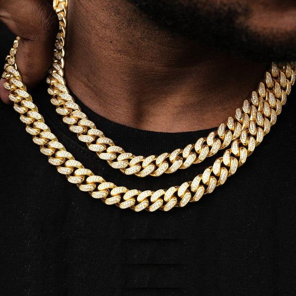 Fully Iced Out Cuban Link Chain 12mm