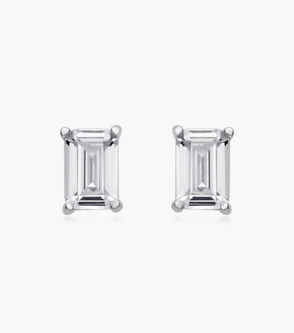 Emerald Cut Studs