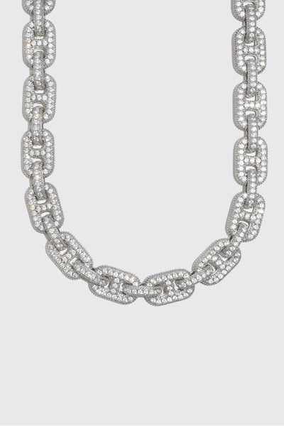 17MM G-LINK DIAMOND CHAIN - WHITE GOLD