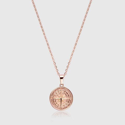 COMPASS PENDANT (ROSE GOLD)