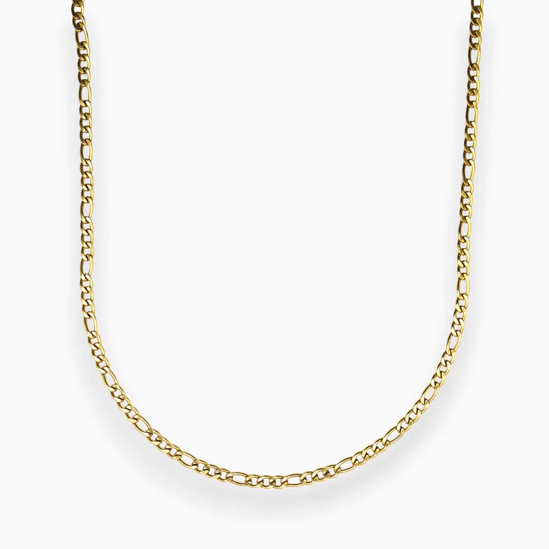 3MM FIGARO CHAIN - GOLD  2 ratings