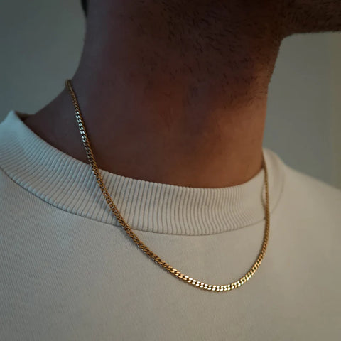 3MM CUBAN LINK CHAIN - GOLD