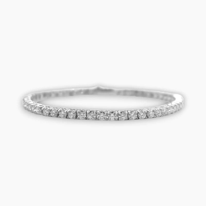 3MM MOISSANITE TENNIS BRACELET - SILVER