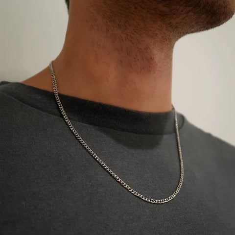 3MM CUBAN LINK CHAIN - SILVER