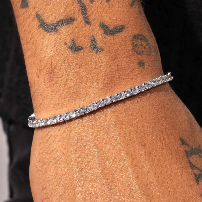 3MM TENNIS BRACELET - WHITE GOLD