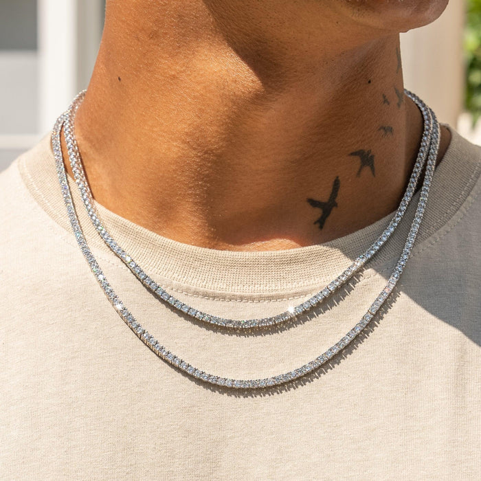 3MM TENNIS CHAIN - WHITE GOLD