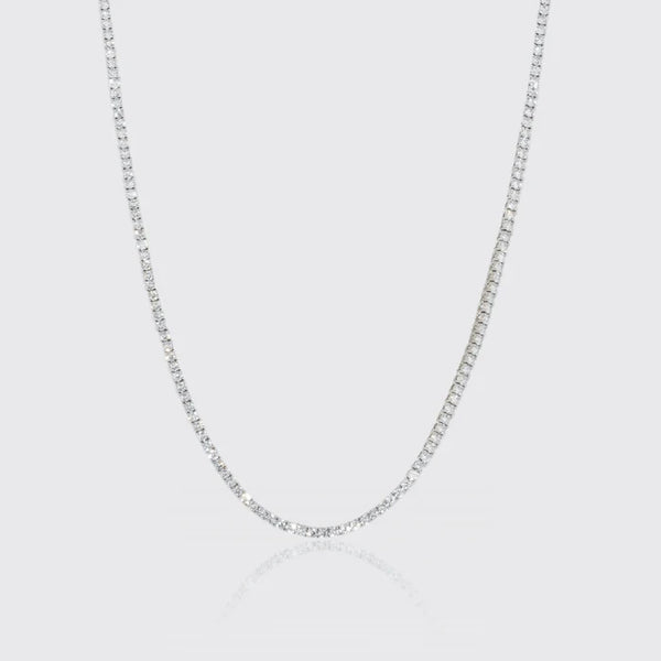 3MM TENNIS CHAIN - WHITE GOLD