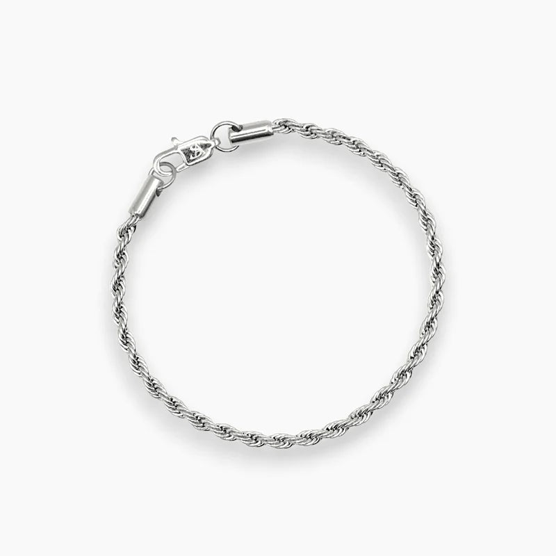 3MM ROPE BRACELET - SILVER