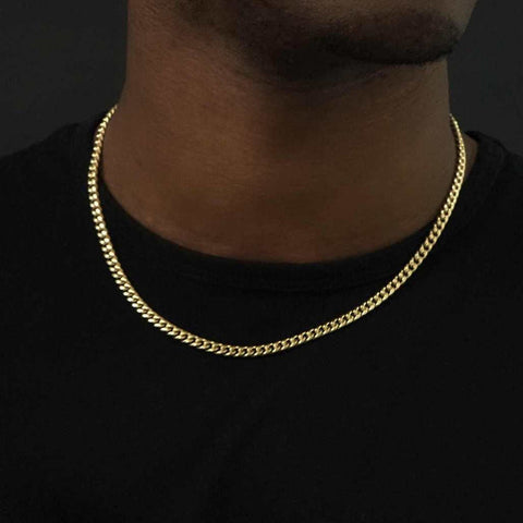 CUBAN LINK CHAIN + BRACELET SET YELLOW GOLD | 5MM