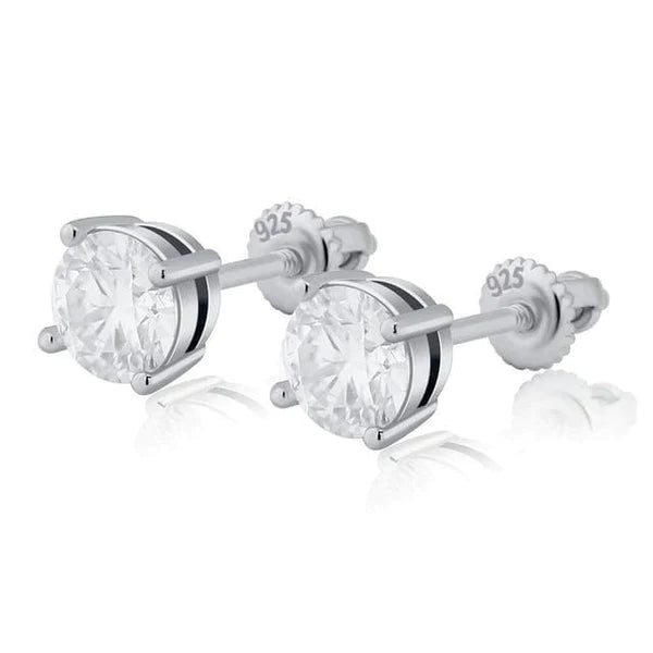 5MM STUD EARRINGS - 925 SILVER