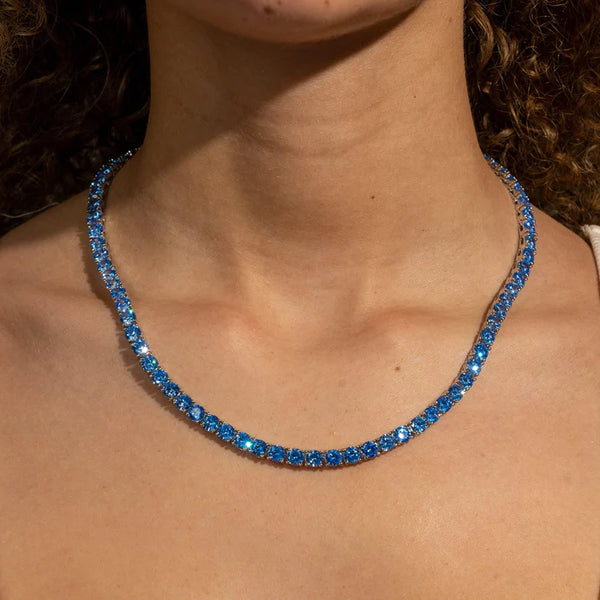 5MM TENNIS CHAIN - BLUE SAPPHIRE