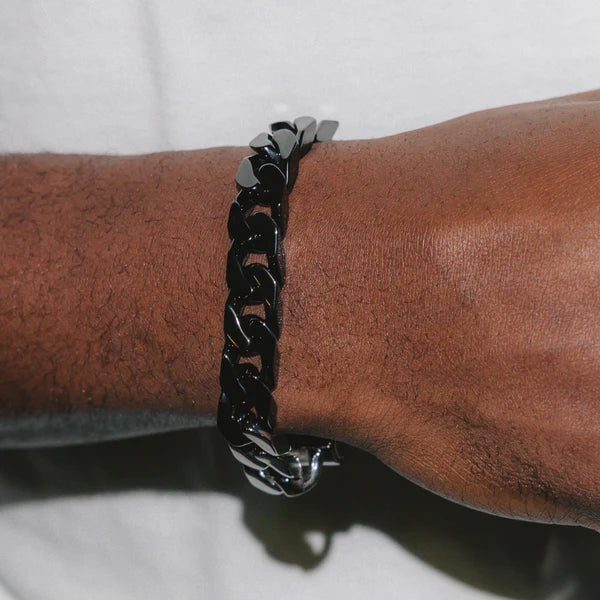 Black Marble Cuban Bracelet