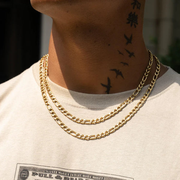 6MM FIGARO CHAIN - GOLD