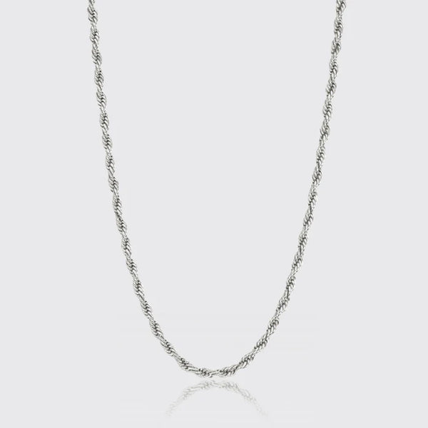 6MM ROPE CHAIN - WHITE GOLD