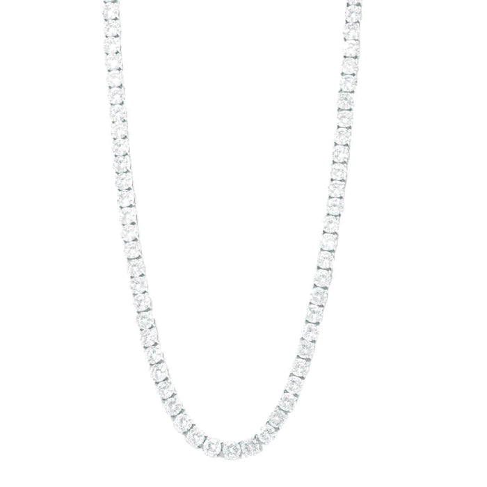 6MM MOISSANITE TENNIS CHAIN - 925 SILVER - D COLOUR - VVS1