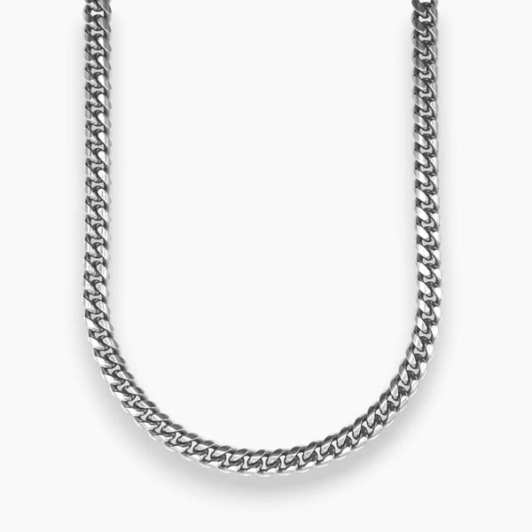 8MM CUBAN LINK CHAIN - SILVER