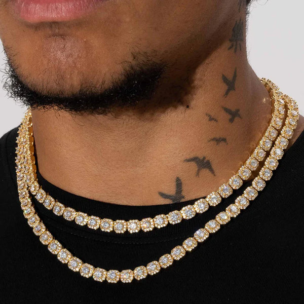 MICRO CLUSTERED TENNIS CHAIN - GOLD