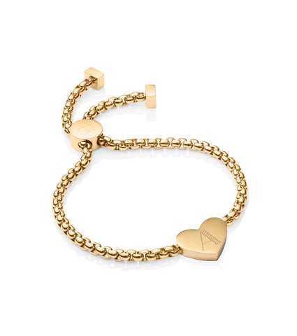 Personalize Heart Bracelet (Gold)