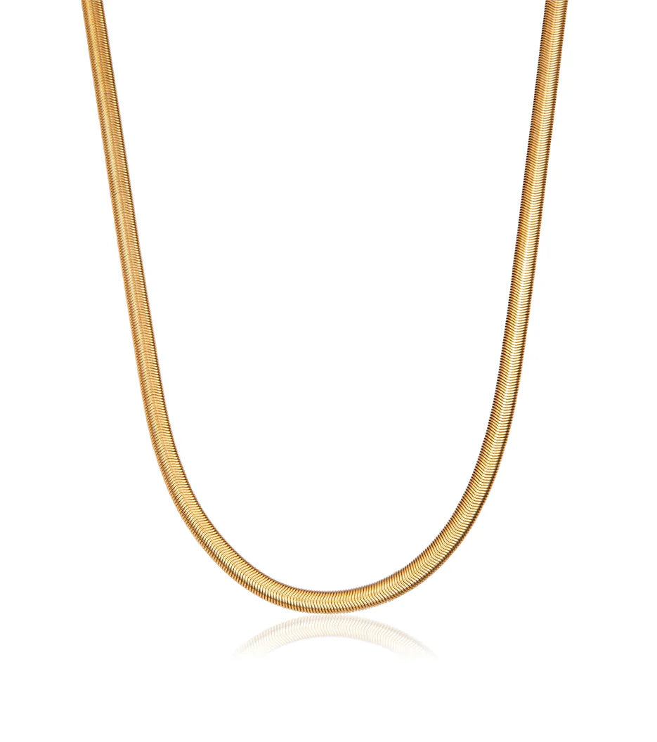 Snake Chain Necklace 18 in (Gold)