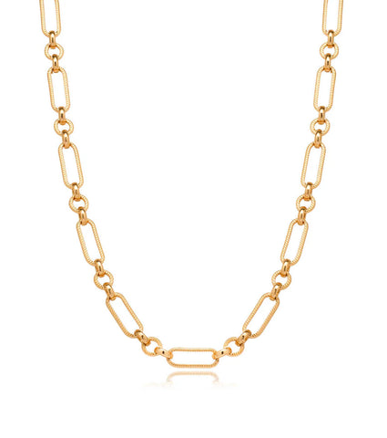 Figaro Chain Necklace (Gold)