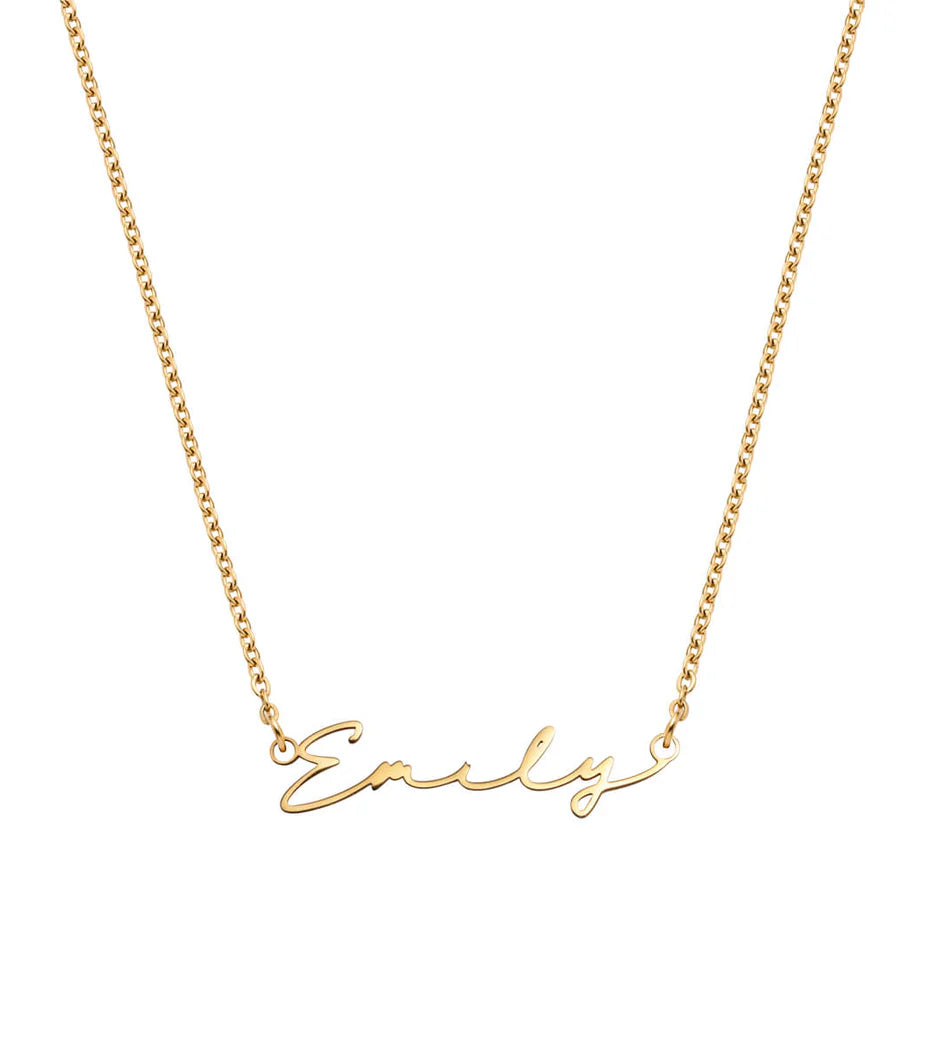 Signature Name Necklace (Gold)