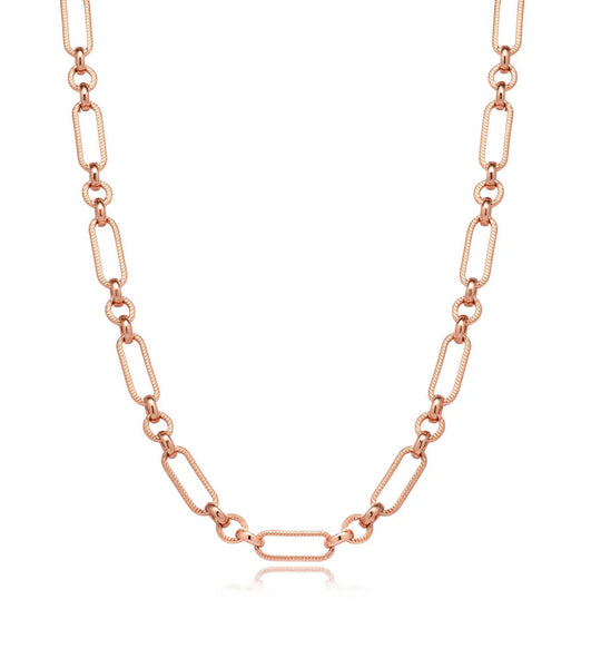 Figaro Chain Necklace (Rose Gold)