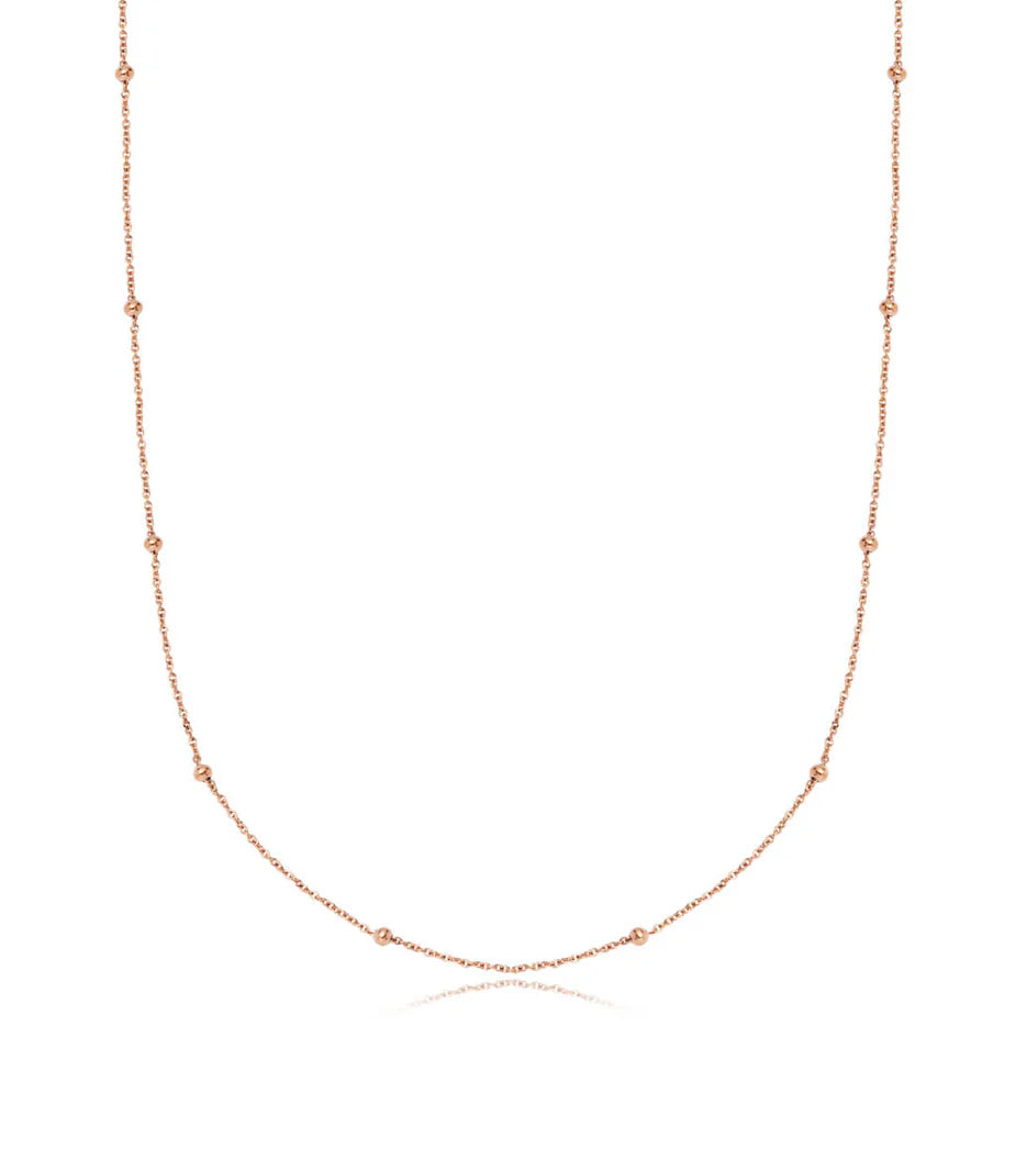 Sphere Chain Necklace (Rose Gold)