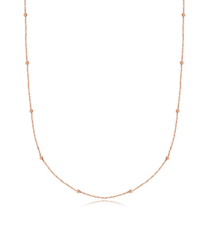 Sphere Chain Necklace (Rose Gold)