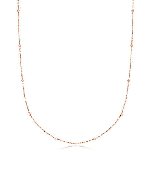 Sphere Chain Necklace (Rose Gold)