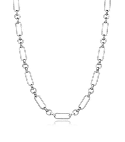 Figaro Chain Necklace (Silver)