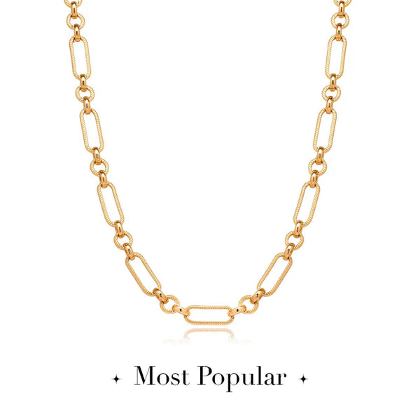 Figaro Chain Necklace (Gold)