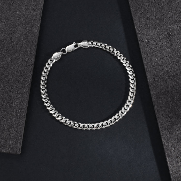 CUBAN LINK CHAIN + BRACELET SET WHITE GOLD | 5MM