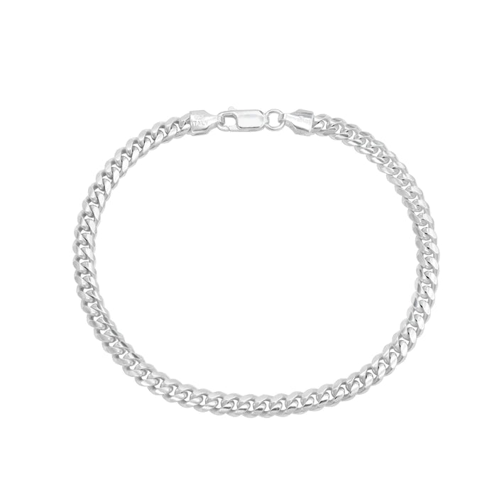 CUBAN LINK CHAIN + BRACELET SET WHITE GOLD | 5MM