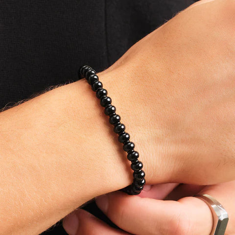 Onyx Beaded Bracelet - Black