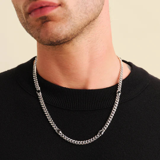 Cuban Link Onyx Inset Chain