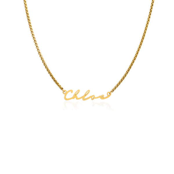 Signature Name Necklace (Gold)