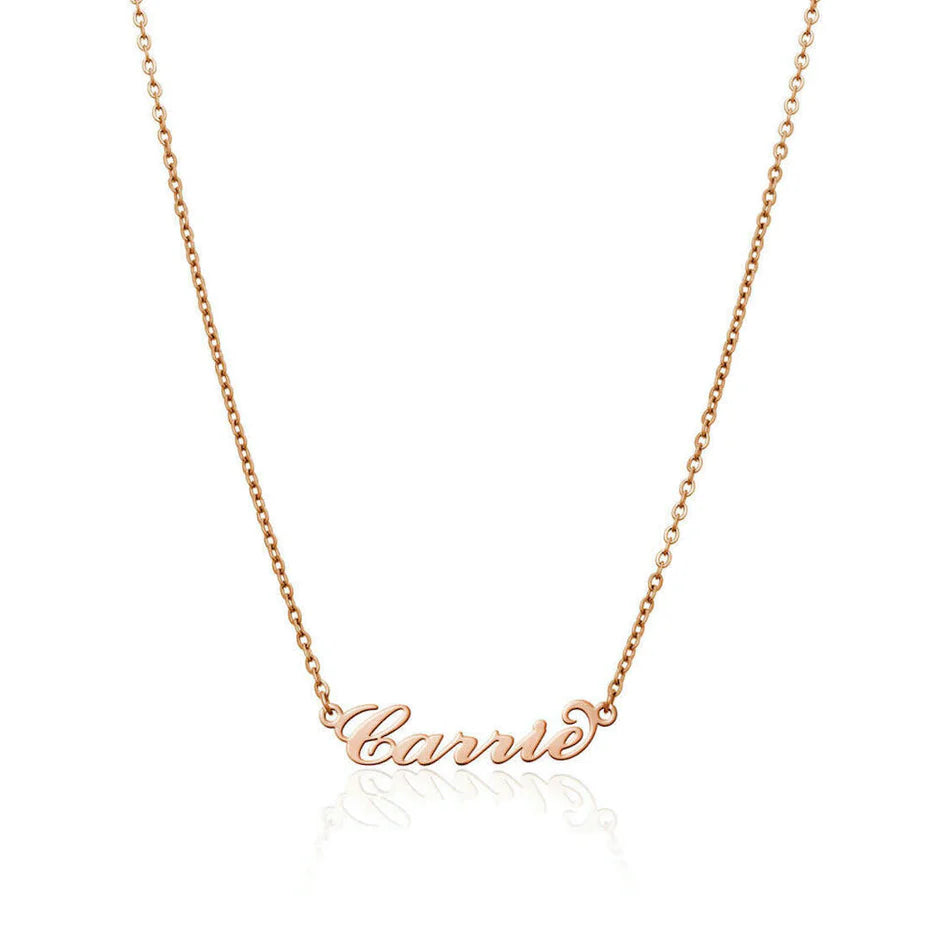 Carrie Name Necklace (Rose Gold)