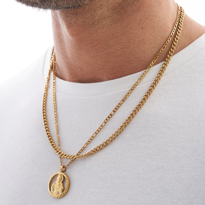 CUBAN LINK CHAIN + BRACELET SET YELLOW GOLD | 5MM