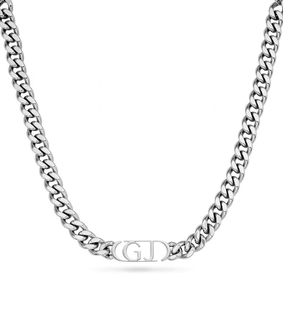 Chunky Initial Choker (Silver)