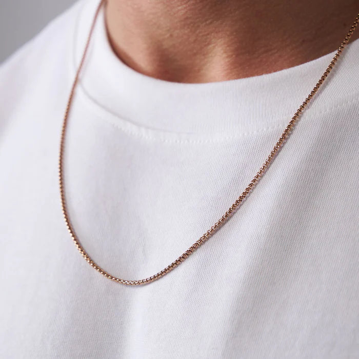 ROUND BOX CHAIN (ROSE GOLD) 2MM