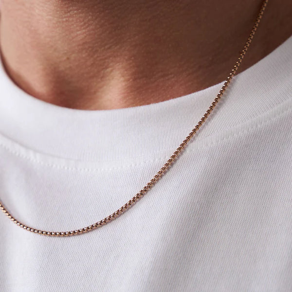 ROUND BOX CHAIN (ROSE GOLD) 2MM